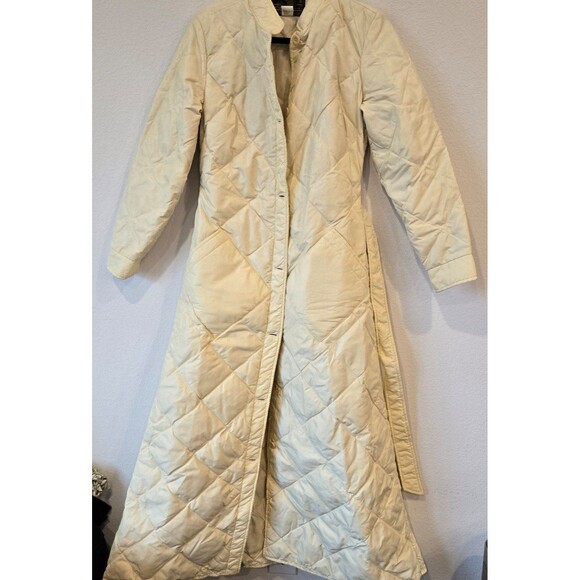 Vintage Small Eddie Bauer Quilted Down Filled Duster Coat - Picture 1 of 8